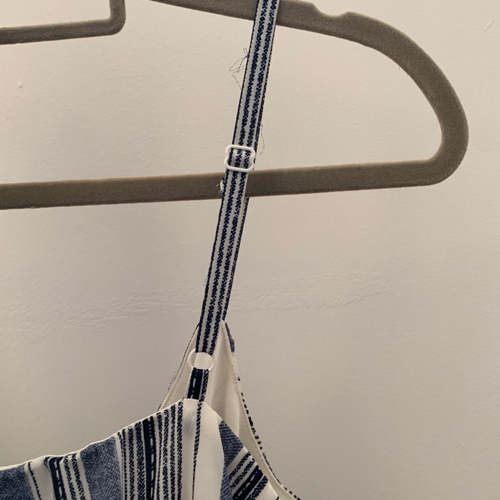 Charlotte Russe White and Blue Striped Jumpsuit - Picture 10 of 12